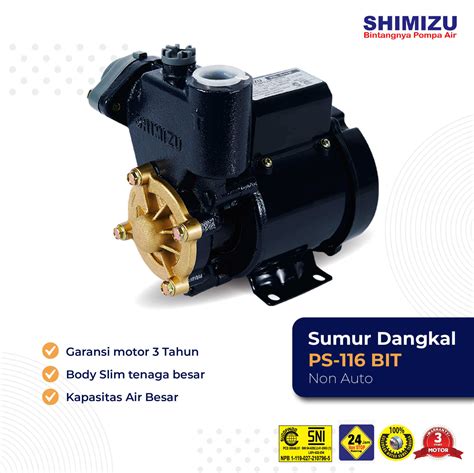 Pompa Air Sumur Dangkal PS 116 BIT Shimizu