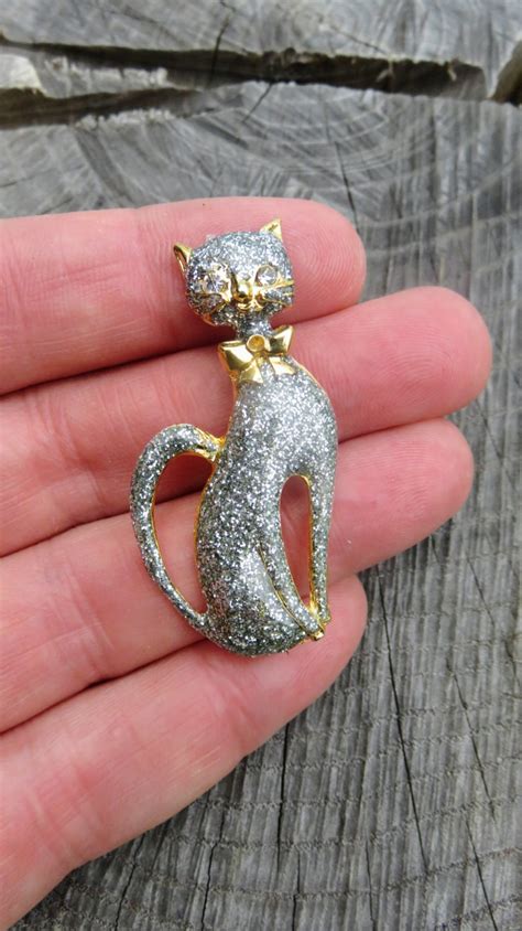 Seated Cat Brooch Antique Vintage Styled Bridesmaid Etsy