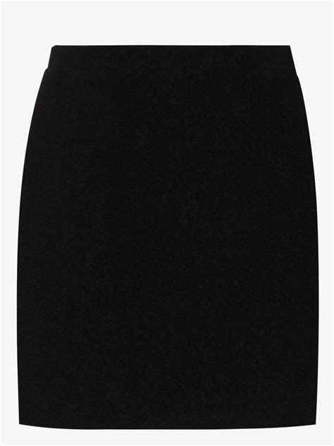 Alessandra Rich High Waist Boucl Mini Skirt Black Editorialist