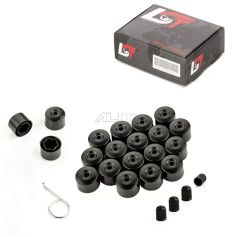 20X TAPAS CUBIERTA Tapones De Tornillos De Rueda Negro Mate EUR 21 75