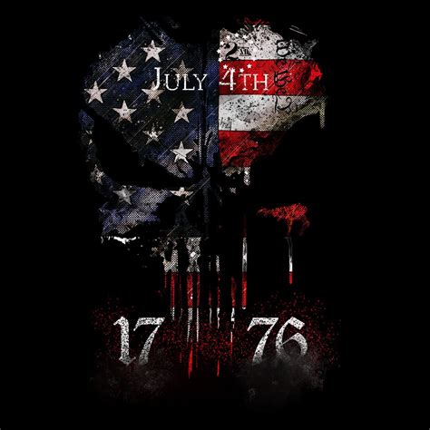 Punisher 1776 4th Of July Punisher Skull Usa Flag Etsy