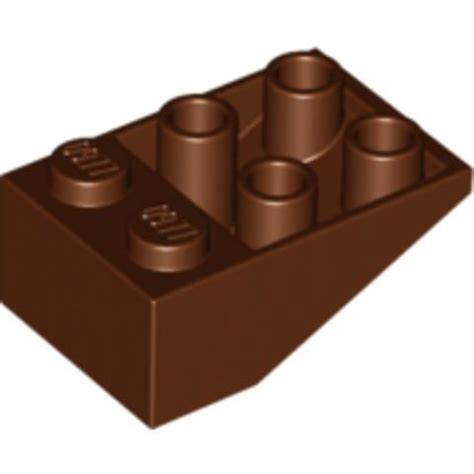 Lego alkatrész Reddish Brown Slope Inverted 33 32 with Connections