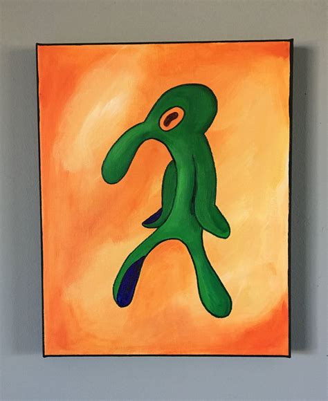 Squidwards Bold And Brash Painting Spongebob Etsy