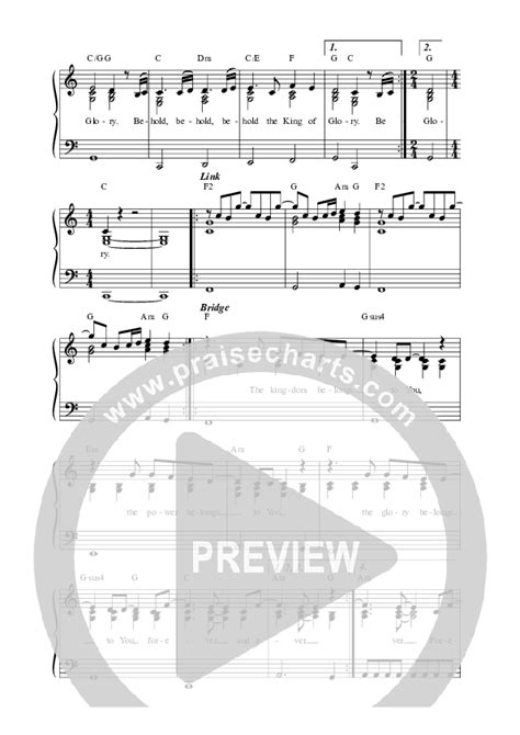 Behold King Of Glory Live Sheet Music PDF REVERE David Nicole