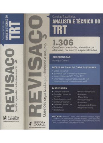 Sebo do Messias Livro Revisaço Analista e Técnico do TRT