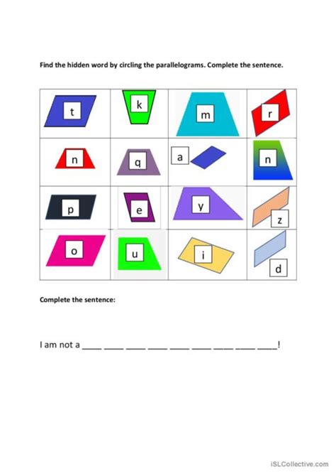 1 Parallelograms English Esl Worksheets Pdf And Doc