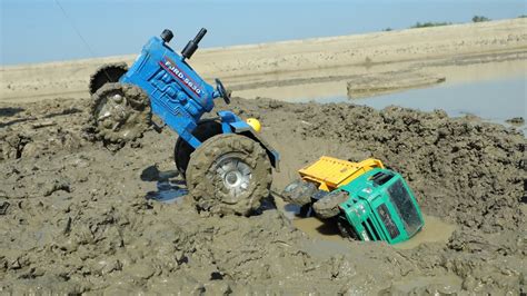 Tata Truck Accident Mud Pit Pulling Out Ford Tractor Bruder Tractor