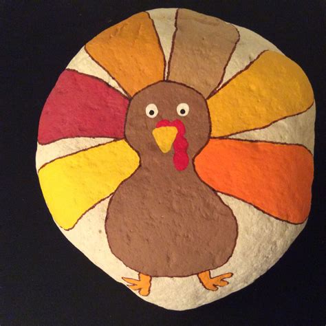 Thanksgiving Turkey Painted Rock Painted Rocks Thanksgiving Rocks