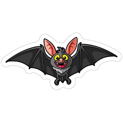 Happy Cartoon Bat Sticker