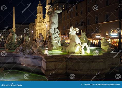 Navona Square, Piazza Navona in Rome, Italy Editorial Photography ...