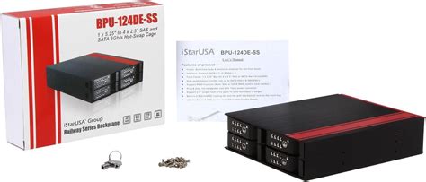 Open Box IStarUSA BPU 124DE SS 1 X 5 25 To 4 X 2 5 SATA SAS 6 0Gb S Hot Swap Backplane RAID