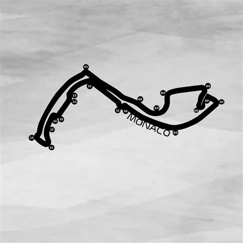 Monaco Metal Race Track Map Monoco Race Sign Monoco F1 Map Etsy Australia