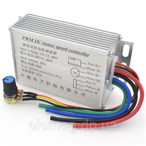 30А DC12-60V контроллер скорости двигателя постоянного тока щеточный ...