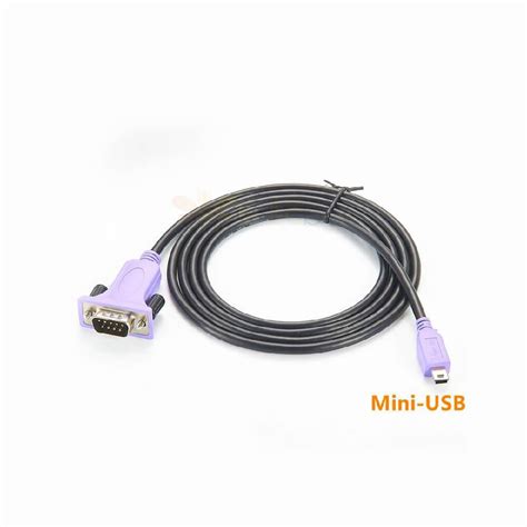 Mini USB To RS232 Serial Adapter RS232 DB9 Male Converter Cable 1M