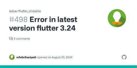 Error In Latest Version Flutter Issue Letsar Flutter