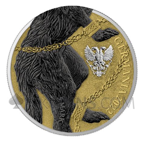 Germania Beasts Fenrir Geminus X Oz Silver Bu Coin Modern