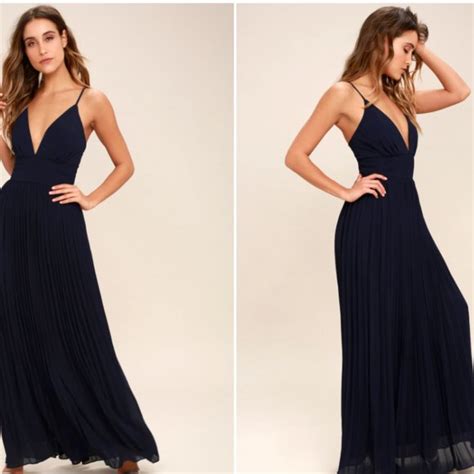 Lulus Dresses Lulus Depths Of My Love Navy Blue Maxi Dress Poshmark