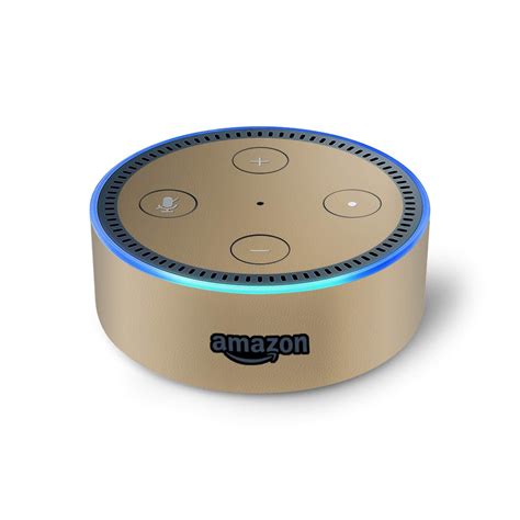 Amazon Echo Dot Beige Leather Skins Leather Skin Echo Dot Amazon Echo