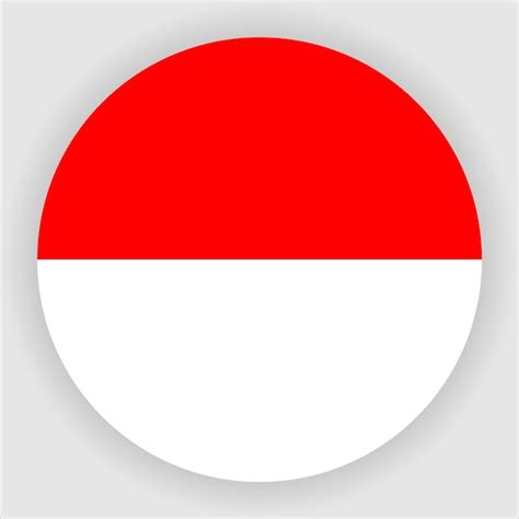 Premium Vector Indonesia Flat Rounded Flag Icon