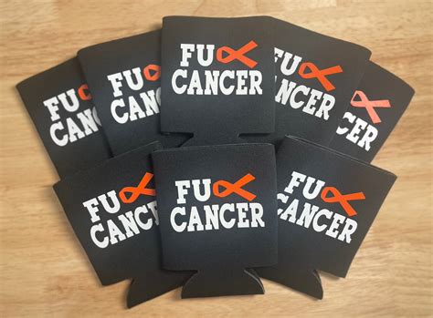 Fuck Cancer Cooler Breast Cancer Awareness Can Cooler F Etsy