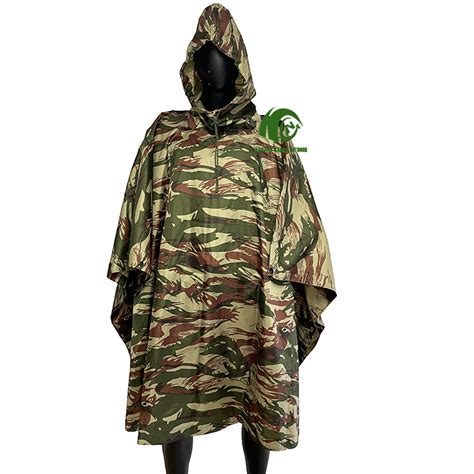 Kango Army Camouflage Rain Poncho Jacket Coat Adults Hooded Waterproof