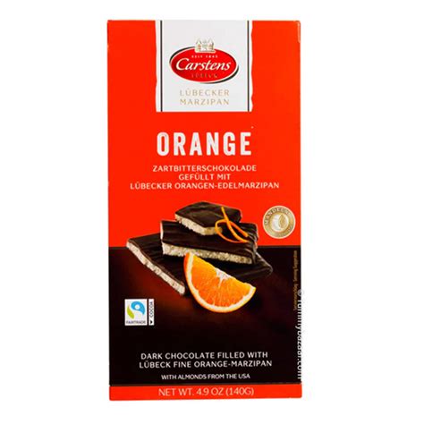 Carstens Dark Chocolate Orange Marzipan Bar One Stop German Shop