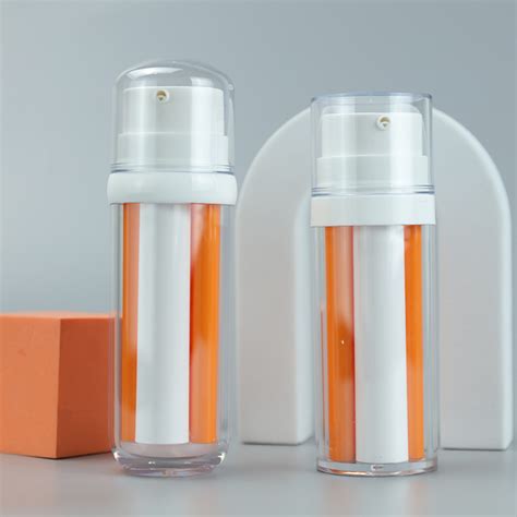 China Plastic Airless Pump Double Chamber Cosmetic Containers Ml Ml