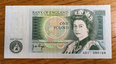 Bank Of England One Pound Note Management And Leadership