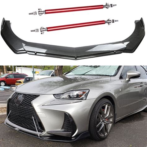 For Lexus Is250 Is350 Is300 Rc350 Car Front Bumper Lip Splitter Carbon Fiber Ebay