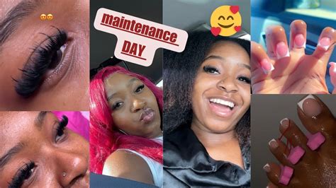 Maintenance Vlog Toes Nails Lashes And Hair 💗 Youtube