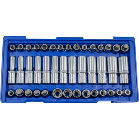Licota ACK-B3003 Набор торцевых головок 1/2" с вставками, 42 пр., в ...