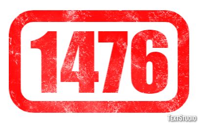 1476 Text Effect and Logo Design Number