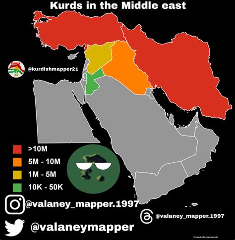 Kurds in the Middle east : r/MapPorn