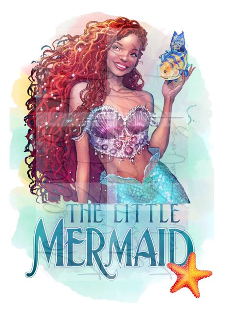 2023 Little Mermaid JPG AND Transparent PNG File - Etsy