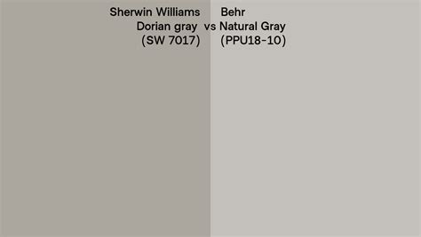 Sherwin Williams Dorian Gray Sw 7017 Vs Behr Natural Gray Ppu18 10