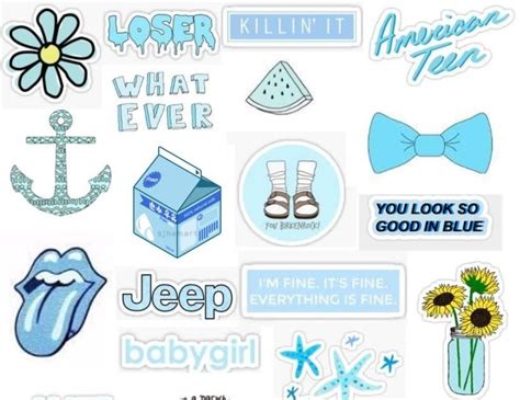 Trend Terbaru Light Blue Aesthetic Stickers Aneka Stiker Keren