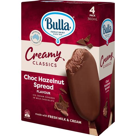 Bulla Creamy Classics Choc Hazelnut Pack Woolworths