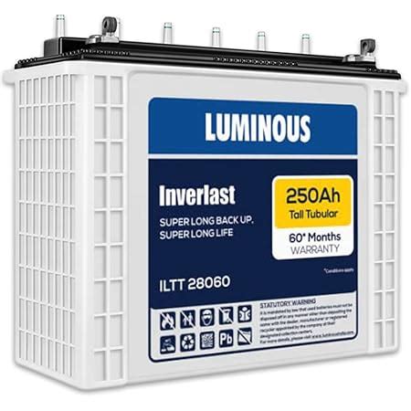 Luminous Inverlast ILTT 26060 220Ah Tall Tubular Plate Inverter Battery