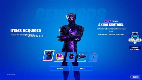 Fortnite NEW Axion Sentinel S Level Up Quest Pack Full Showcase YouTube