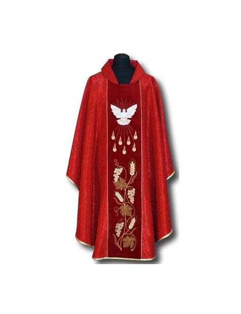 Chasuble With The Holy Spirit Damask Confirmation 09a Sewofworld