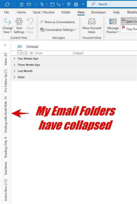 How To Show Your Email Folders If They Have Disappeared From View