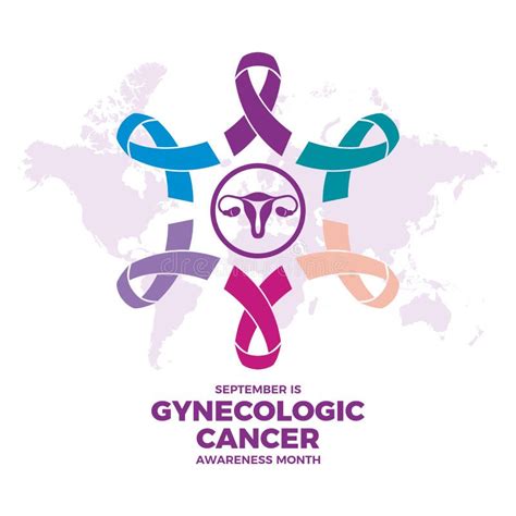 September Is Gynecologic Cancer Awareness Month Vector Illustration