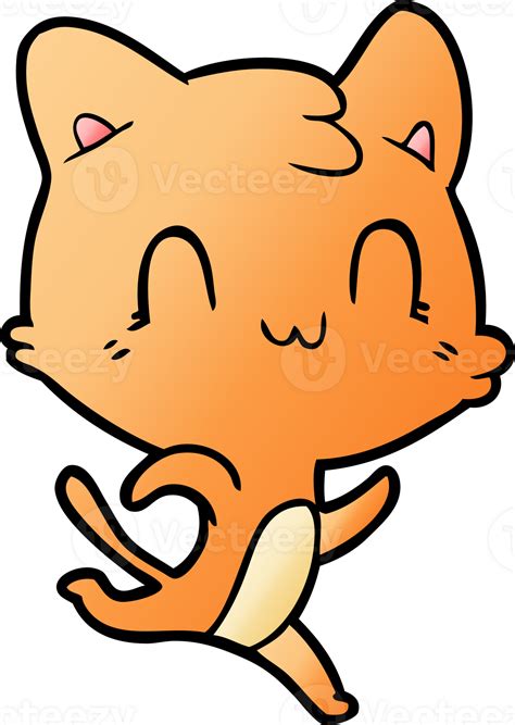 Cartoon Happy Cat 44286140 Png