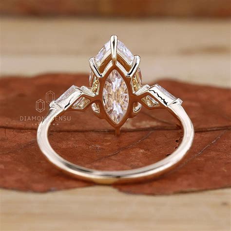 Three Stone Marquise Engagement Ring Diamondrensu