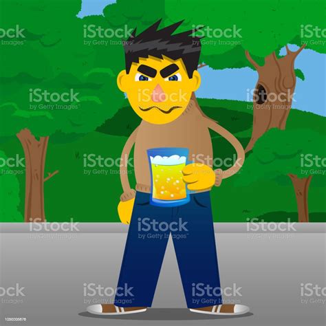 Man Drinking Beer Stock Illustration Download Image Now Adult Adults Only Alcohol Drink