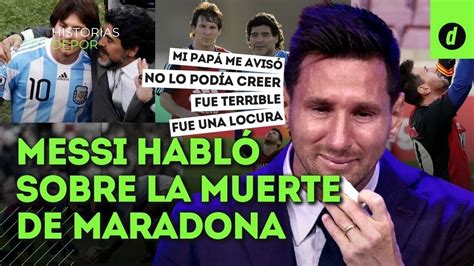 Así ReaccionÓ Lionel Messi A La Muerte De Maradona Shorts Youtube