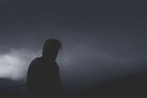 HD Wallpaper Man Looking Forward On Cloudy Path Silhouette Of Man