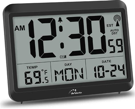 Amazon WallarGe Atomic Clock Battery Operated Large Display