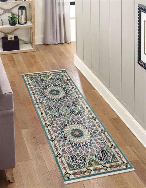 Blue 2 6 X 8 Nain Design Runner Rug