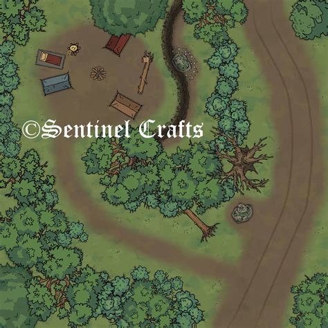 Roadside Camp Dnd Campsite Battlemap Etsy